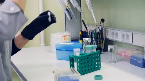 Modern science laboratory Видео 126704472