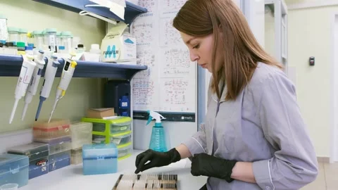 Modern science laboratory Stock Footage 152978864