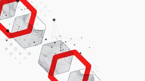 Modern science or technology abstract background using hexagonal shapes. Wire 스톡 일러스트