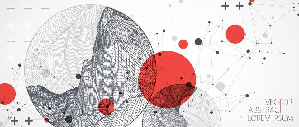 Modern science or technology elements. Trendy abstract background. Cyberspace イラスト素材