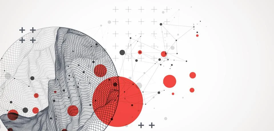 Modern science or technology elements. Trendy abstract background. Cyberspace 스톡 일러스트