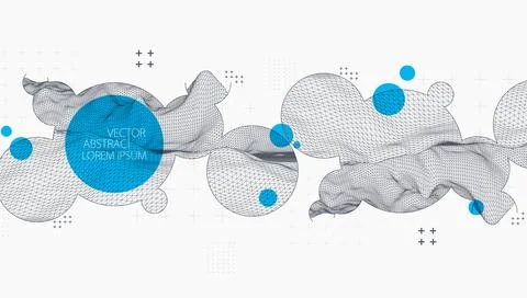 Modern science or technology elements. Trendy abstract background. Cyberspace Stock Illustration