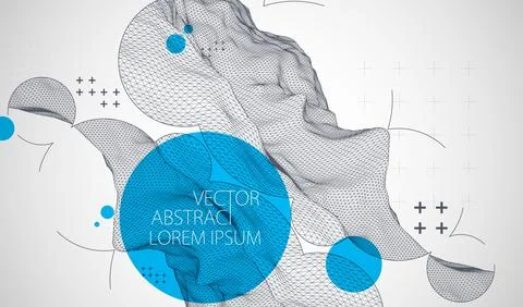 Modern science or technology elements. Trendy abstract background. Cyberspace Stockillustratie