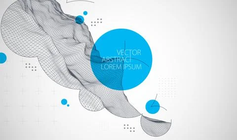 Modern science or technology elements. Trendy abstract background. Cyberspace Stockillustratie