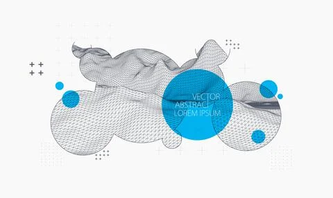Modern science or technology elements. Trendy abstract background. Cyberspace Stock Illustration