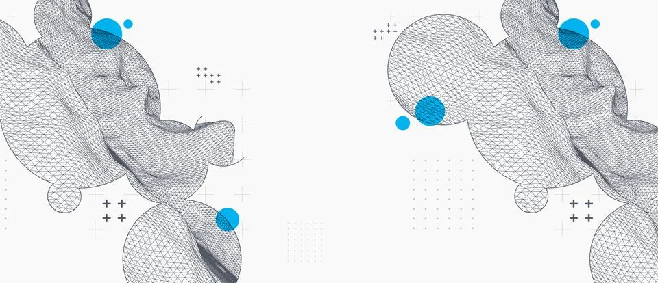 Modern science or technology elements. Trendy abstract background. Cyberspace Stock Illustration