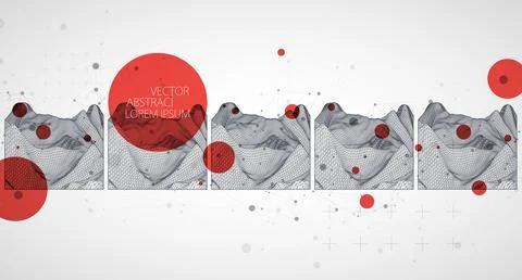 Modern science or technology elements. Trendy abstract background. Cyberspace Stock Illustration