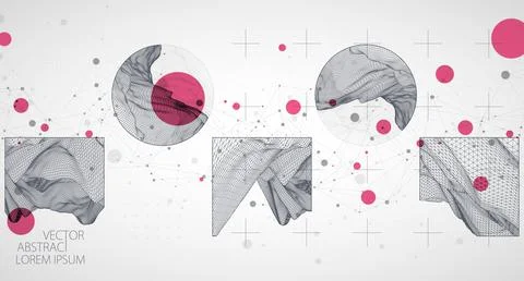 Modern science or technology elements. Trendy abstract background. Cyberspace 스톡 일러스트