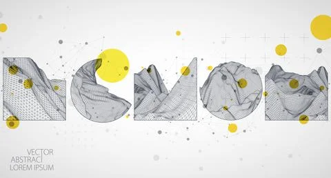 Modern science or technology elements. Trendy abstract background. Cyberspace Illustrazione stock