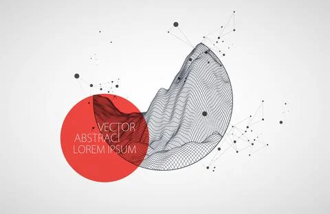 Modern science or technology elements. Trendy abstract background. Cyberspace Stock Illustration
