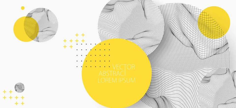 Modern science or technology elements. Trendy abstract background. Cyberspace Illustrazione stock