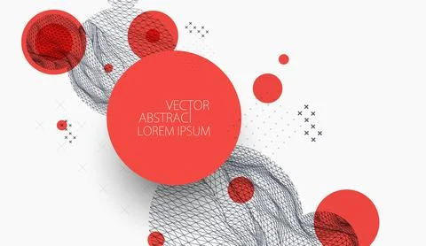 Modern science or technology elements. Trendy abstract background. Cyberspace Stock Illustration