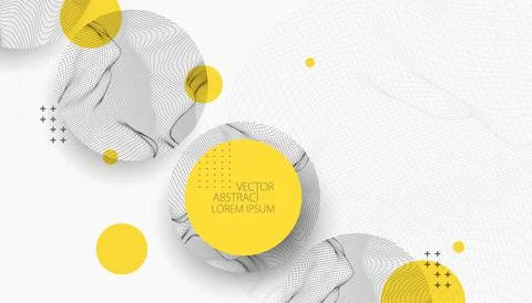 Modern science or technology elements. Trendy abstract background. Cyberspace Stockillustratie