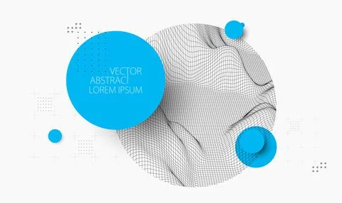 Modern science or technology elements. Trendy abstract background. Cyberspace Stockillustratie