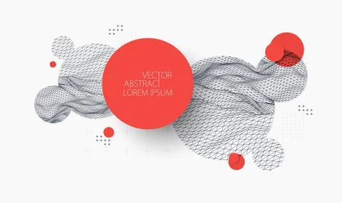 Modern science or technology elements. Trendy abstract background. Cyberspace Stock Illustration