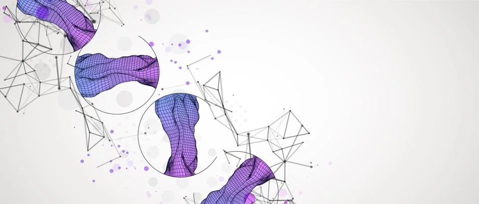 Modern science or technology elements. Trendy abstract background. Cyberspace 스톡 일러스트