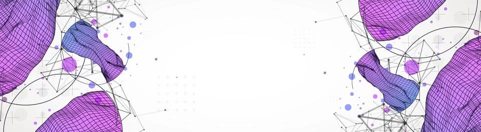 Modern science or technology elements. Trendy abstract background. Cyberspace Stock Illustration