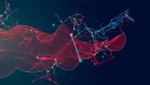 Modern science or technology elements. Trendy abstract background. Cyberspace 스톡 일러스트