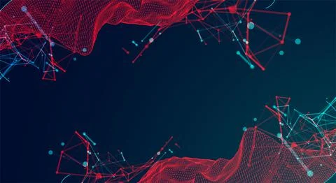 Modern science or technology elements. Trendy abstract background. Cyberspace Stock Illustration