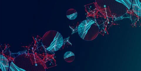 Modern science or technology elements. Trendy abstract background. Cyberspace イラスト素材