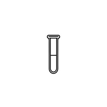 Modern science test tube icon with liquid for medical and research designs Stock Illustration