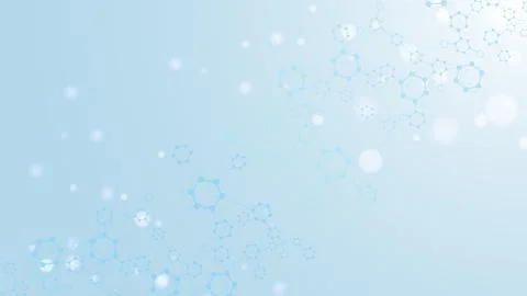 Modern scientific background with hexagons, lines and dots. Wave flow abstract Illustrazione stock