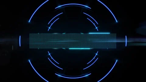 Modern scifi tech headline template background for title or logo. Long recta Stock Footage 260891112