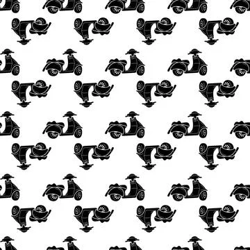 Modern scooter pattern seamless vector Stock Illustration