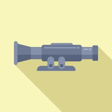 Modern scope icon flat vector. Sight target Illustrazione stock