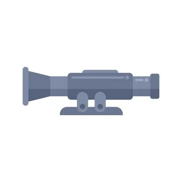 Modern scope icon flat vector. Sight target Stock Illustration