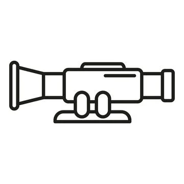 Modern scope icon outline vector. Sight target Stock Illustration