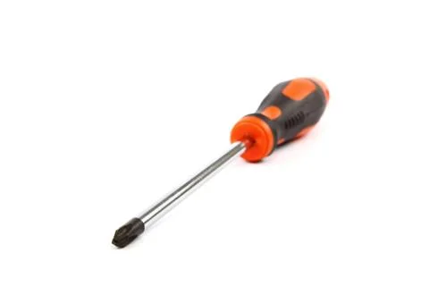 Modern screwdriver isolated on a white background. Stock Photos