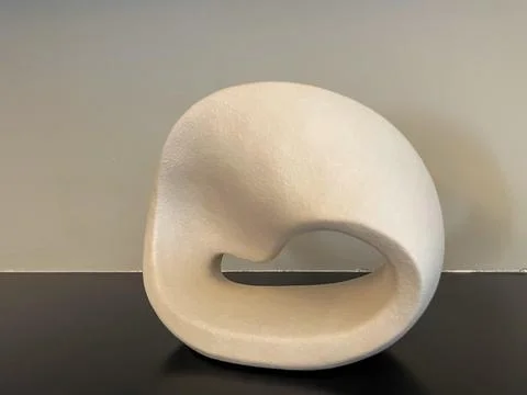 Modern Sculpture of Fluid Forms Stock Photos