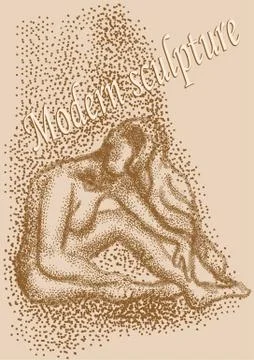 Modern sculpture Stock Illustration