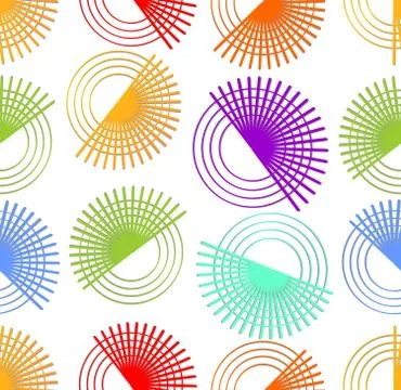 Modern seamless abstract background with rotating colorful elements Stock Illustration
