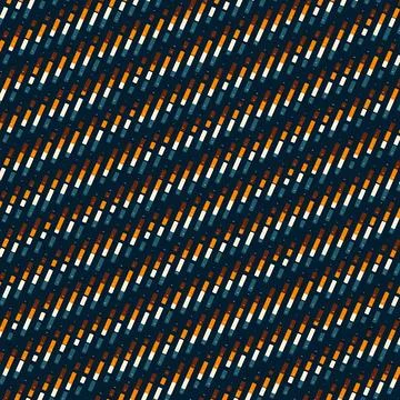 Modern Seamless Geometric Pattern with Colorful Diagonal Dashed Lines on Dark Stock Illustration