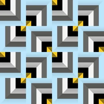 Modern seamless geometric pattern, interlocking shapes. Clean abstract desi.. 库存插图