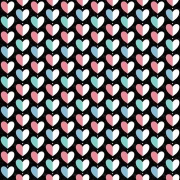 Modern Seamless Heart Pattern Valentines Day Design Stock Illustration