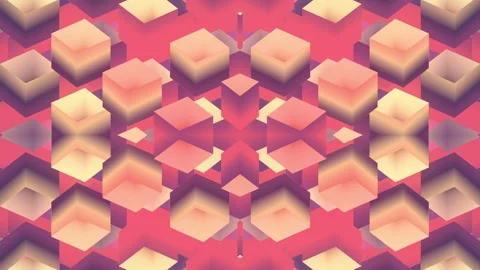 Modern seamless loop animation of colored geometric patterns. 3d rendering 4K Stock Footage 256015484