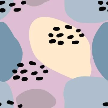 Modern seamless pattern with abstract shapes Stock Illustration