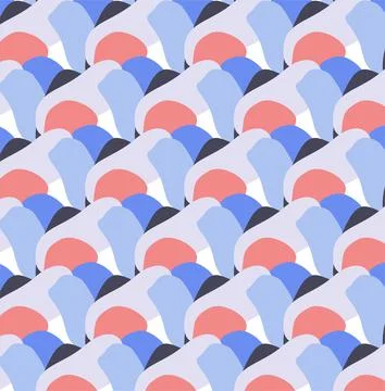 Modern seamless pattern in a colorful style - abstract graphic background fro Stock Illustration