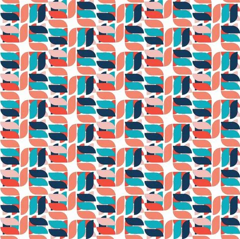 Modern seamless pattern in a colorful style - abstract graphic background fro Stock Illustration