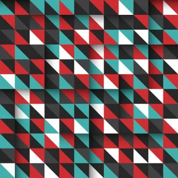 Modern seamless pattern with colorful triangles Stock Illustration