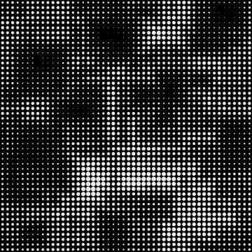 Modern seamless pattern with dots transition halftone Stock Illustration