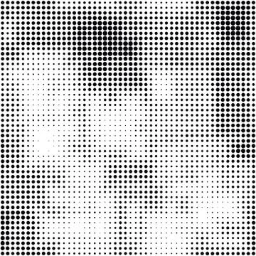 Modern seamless pattern with dots transition halftone Stock Illustration