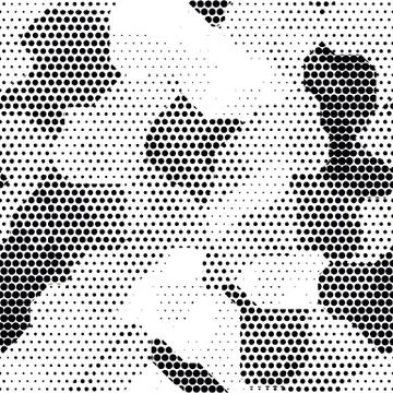 Modern seamless pattern with dots transition halftone Stock Illustration