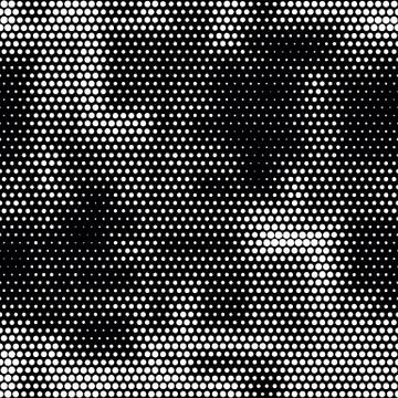 Modern seamless pattern with dots transition halftone Illustrazione stock