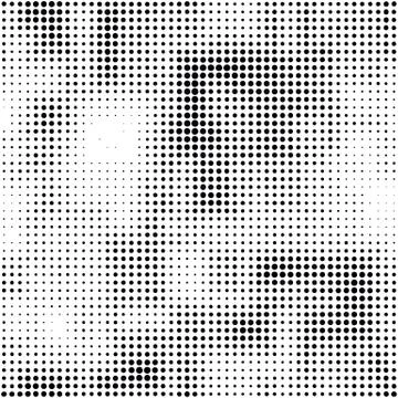Modern seamless pattern with dots transition halftone Stock Illustration