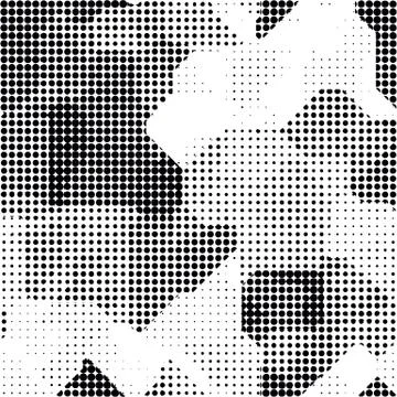 Modern seamless pattern with dots transition halftone Stock Illustration