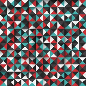 Modern seamless pattern with funky triangles. EPS10. Stock Illustration